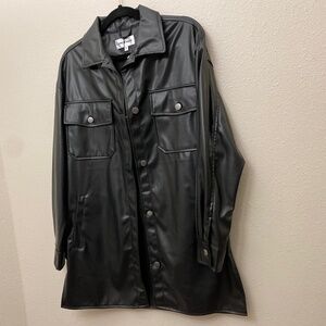 Vigoss Faux Leather Black Jacket Small NWT